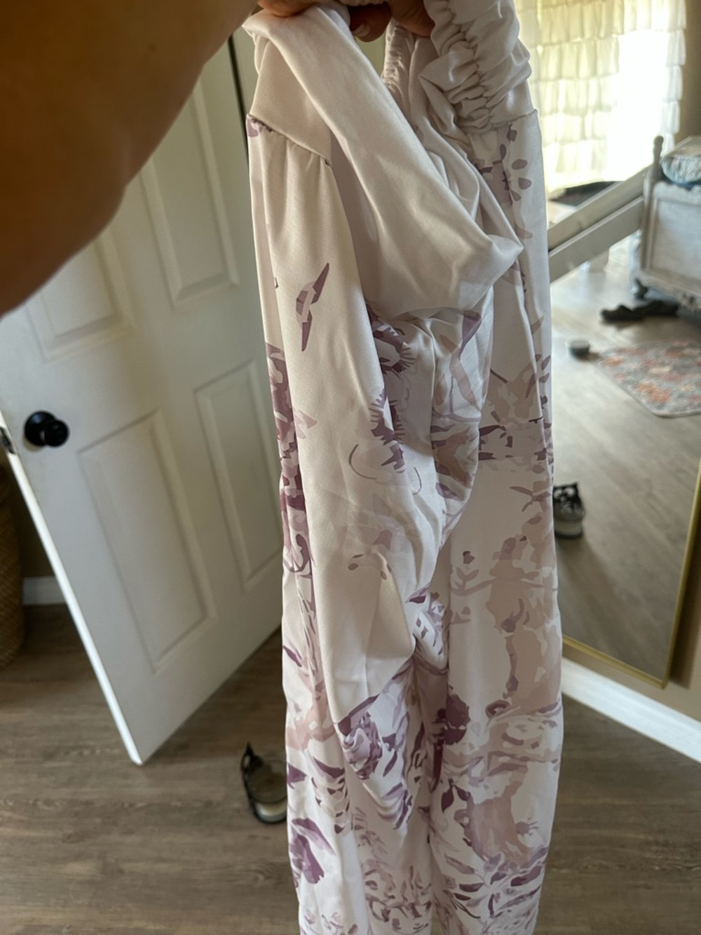 Light Pink Floral Maxi Skirt